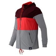 New Balance 90s Run Windbreaker Burgundy with Flame & Silver Mink A40p2627